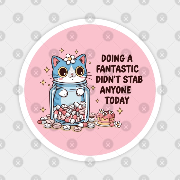 Purrfectly Harmless Cat Magnet by enrynz